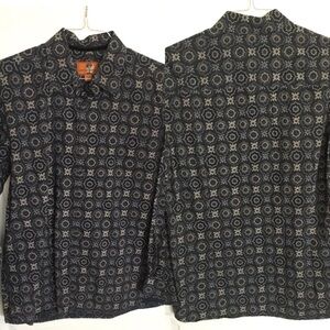 Joshua Tree Large Button Down Navy Casual Shirt